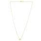 14k Yellow Gold Pearl Evil Eye Necklace