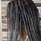 Knotless (Salt and pepper) Full lace wig