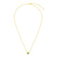 14k Yellow Gold 17 inch Necklace with Round Peridot