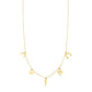 14K Yellow Gold Necklace with Polished Charms