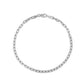 14k White Gold French Cable Chain Bracelet  (2.50 mm)
