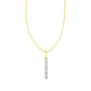 14k Yellow Gold Bar Pendant with Diamonds
