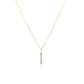 14k Yellow Gold Bar Pendant with Diamonds