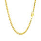 14k Yellow Solid Gold Diamond Cut Round Franco Chain (3.10 mm)