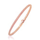 14k Rose Gold Fancy Weave Motif Bangle (3.40 mm)