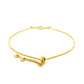 14k Yellow Gold Adjustable Evil Eye Bracelet (1.00 mm)