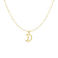 14k Yellow Gold Necklace with Moon