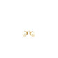 14k Yellow Gold Freshwater Cultured White Pearl Stud Earrings (4mm)
