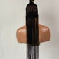 Queen Arewa Cornrow Beaded Wig (100% Full Lace Base) Color 1B