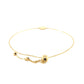 Adjustable Bracelet with Shiny Circle in 14k Yellow Gold (7.50 mm)