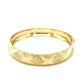 10k Yellow Gold Dual-Textured Diamond Pattern Bangle (12.00 mm)