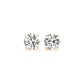 3 cttw Certified IGI Lab Grown Round Diamond Earrings 14k Yellow Gold (G/VS2)