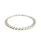 Rhodium Plated Sterling Silver Curb Style Bracelet (7.90 mm)