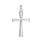Sterling Silver Domed Rounded Cross Pendant