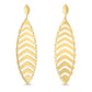14k Yellow Gold Drop Leaf Earrings