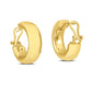 14k Yellow Gold Large Omega C Hoops