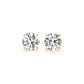 4 cttw Certified IGI Lab Grown Round Diamond Earrings 14k Yellow Gold (G/VS2)