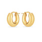 14k Yellow Gold Small Puffy Hoops