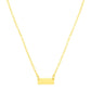 14k Yellow Gold Polished Mini Bar Necklace
