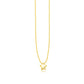 14k Yellow Gold Polished Star Necklace with Diamond