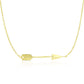 14k Yellow Gold Chain Necklace with Horizontal Arrow Pendant