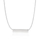14k White Gold Smooth Flat Horizontal Bar Style Necklace