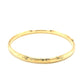 10k Yellow Gold Botanical Pattern Florentine Bangle