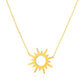 14K Yellow Gold Sunburst Necklace