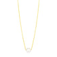 14k Yellow Gold 7mm Pearl Solitaire Necklace