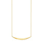 14k Yellow Gold Necklace with Polished Curved Bar Pendant