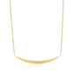 14k Yellow Gold Necklace with Polished Curved Bar Pendant