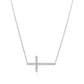 Sterling Silver Cross Bracelet with Cubic Zirconias
