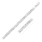 Rhodium Plated Sterling Silver Curb Style Chain (5.50 mm)