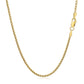 14k Yellow Gold Solid Round Box Chain 1.6 mm
