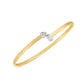 14k Two Tone Gold Diamond Hardware Bangle
