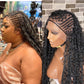 Biggie Cornrow Bohemian Knotless (100% Humanhair curls) Full Lace Base (Tara)