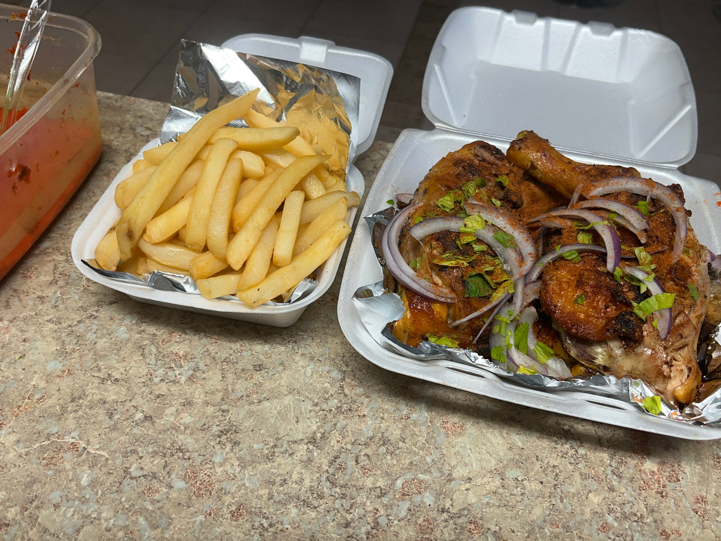 Chicken Quarter with French Fries