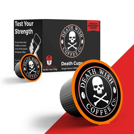 Death Wish Coffee - Strongest Single Serve Cups (Pack of 6-10 Ct.)