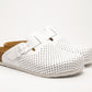 Bjorn by LEON- Men’s Leather Clogs – Breathable Perforated Slip-On Shoes with Cork Style Footbed