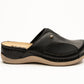 Aria I by LEON- Women’s Leather Clog- Twin Elastic Side Panels for Bunion Relief