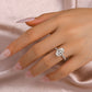 Moissanite 4.0 Ct Pavé Oval Cut Engagement Rings For Women