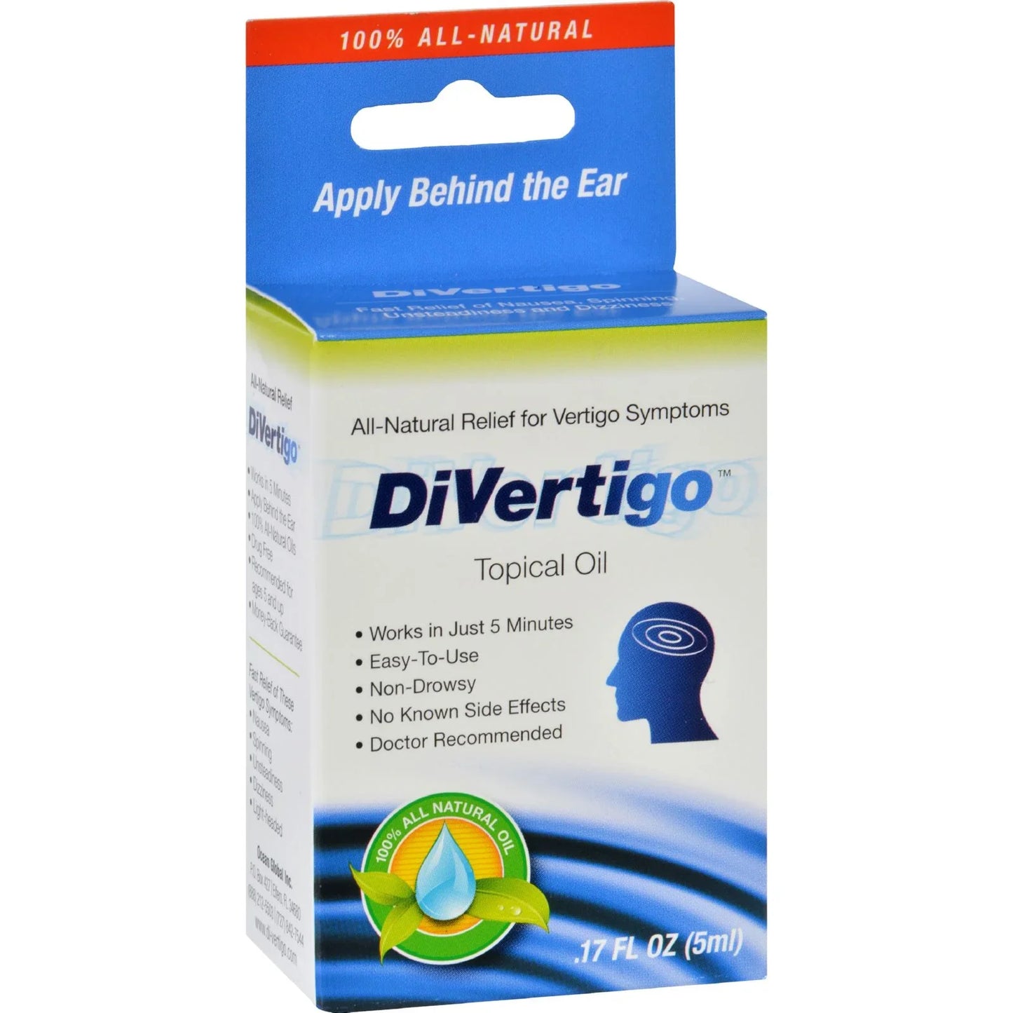 DiVertigo - Essential Topical Oil Blend for Vertigo & Dizziness Relief (0.17 fl oz)