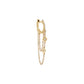 Diamond Double Bezel Drop Chain Huggie Earring 14K by By Adina Eden