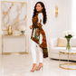 Duma Mbili Kente African Print High Low Button up Shirt