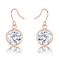 Bezel Solitaire Stud Earrings
