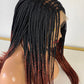 Ready To Ship Box Braid - 4 by 4 Closure Ombré