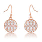 Avera .6 Ct Elegant Cubic Zirconia Plated Disk Earrings