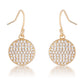 Avera .6 Ct Elegant Cubic Zirconia Plated Disk Earrings