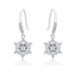 Avera Dainty Snowflake Drop Earrings in Polished Gold