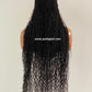 French Cornrow Bohemian Wig, Swiss Full Lace, Black, Waist Length, Standard Density - Leviana